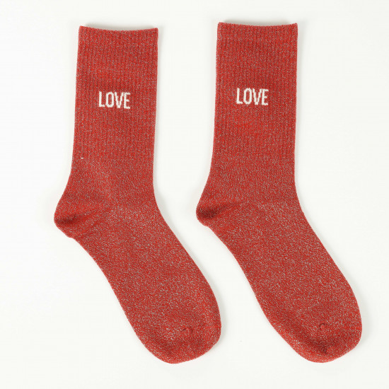 Supplier glitter socks, model LOVE