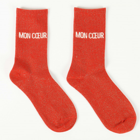 Fournisseur chaussettes paillettes, modèle MON COEUR