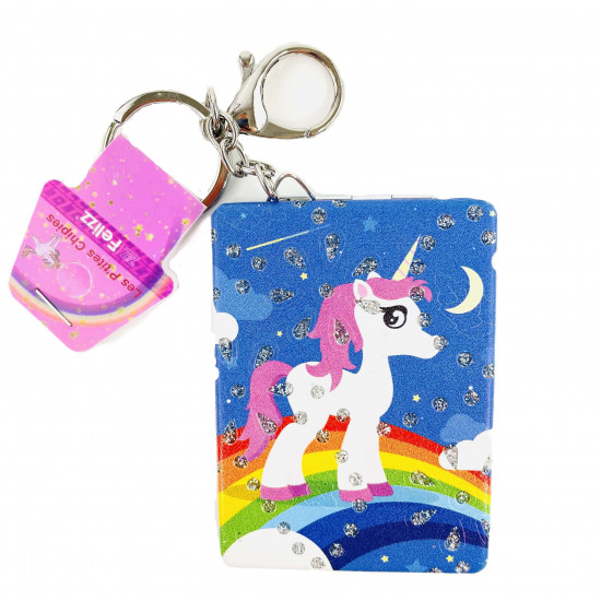 Supplier children's accessories, unicorn key ring mirror CN101-3