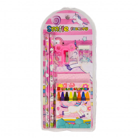 Grossiste gadget pour filles, vente en gros set de papeterie licorne coloriage