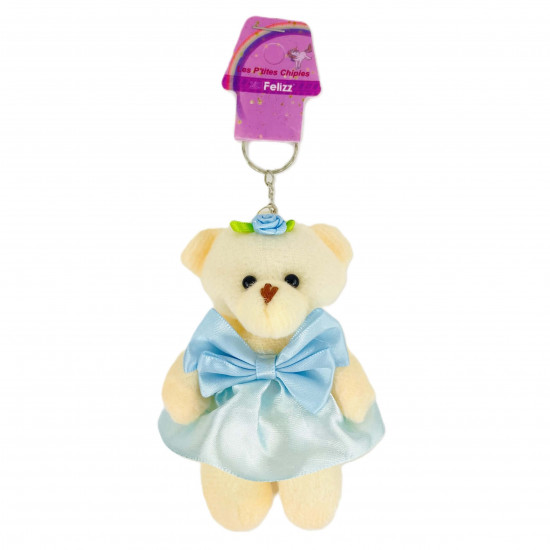 Fournisseur gadget pour filles, vente en gros porte-clés ourson nœud