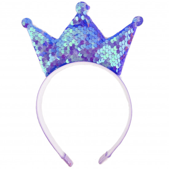 Fournisseur gadget pour filles, lot serre-têtes à paillettes couronne violette