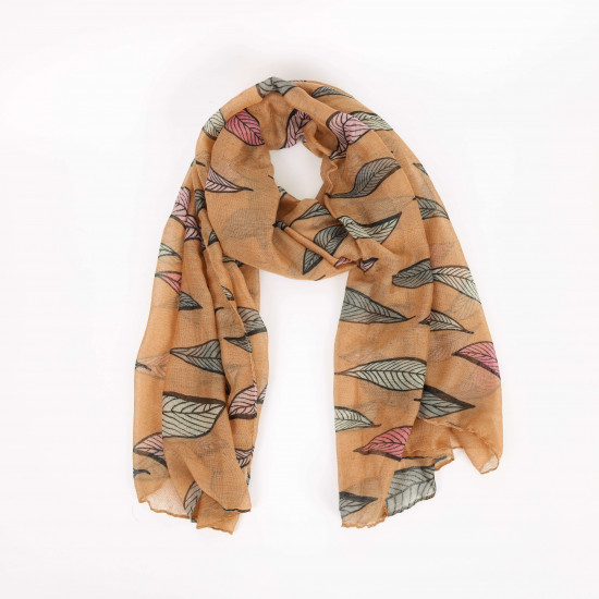 Long scarf peach leaves, scarf supplier Felizz