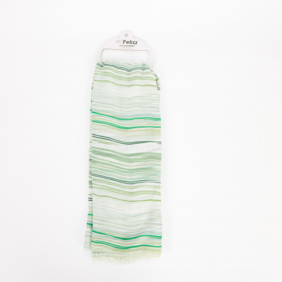 Long green striped scarf, scarf supplier Felizz