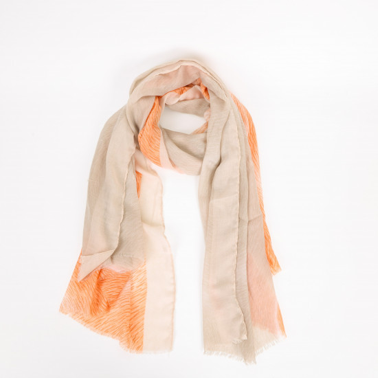 Orange-beige blend long scarf, supplier Felizz scarf