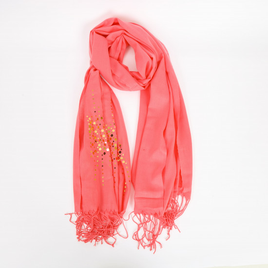 Foulard long rose paillettes, fournisseur foulard Felizz