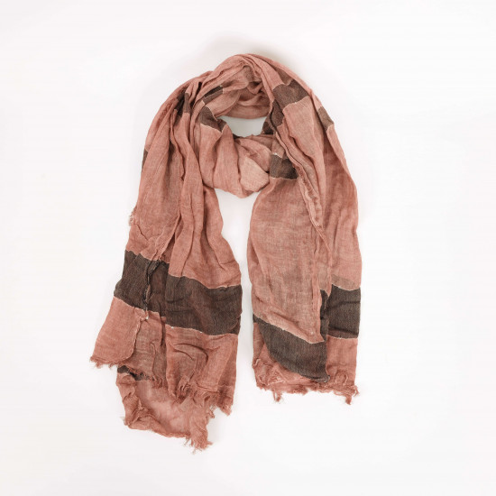 Foulard long rayé tons rouge, fournisseur foulard Felizz