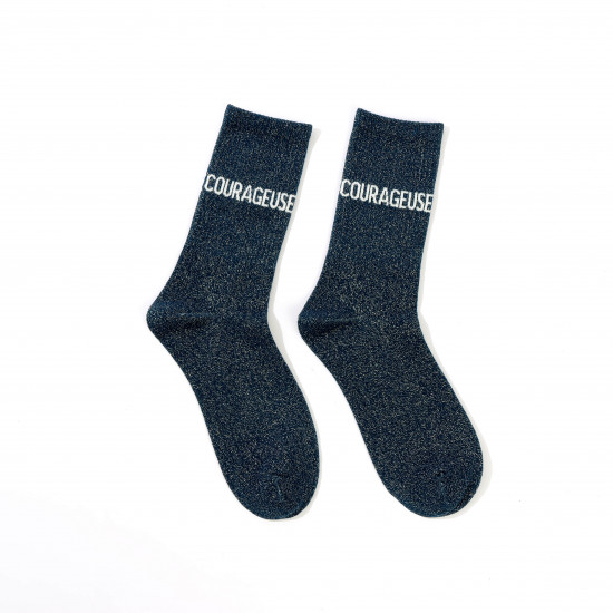Colorful COURAGEUSE sequin socks - Wholesale