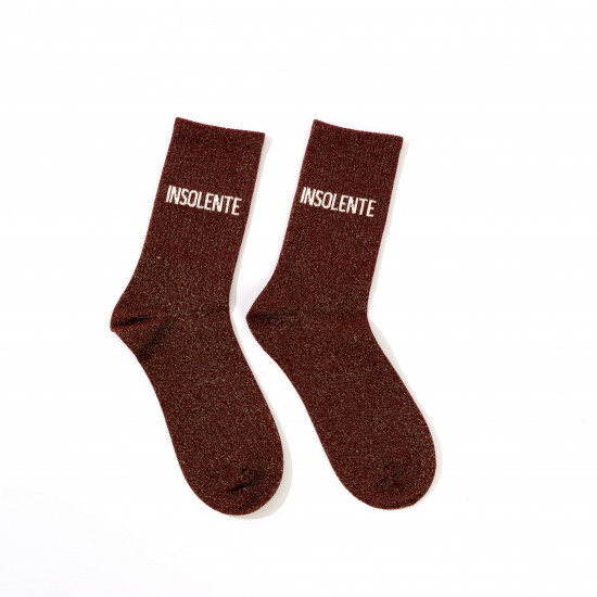 Chaussettes à paillettes dorées, argentées, multicolores INSOLENTE