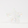 Pince à cheveux fleur Blanc nacré brillant