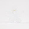 Fermaglio per capelli a fiore Bianco perlato opaco