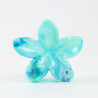 Haarklammern Blume Marmor blau