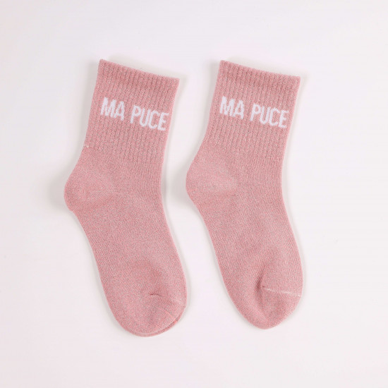 Fournisseur chaussettes paillettes petite taille, modèle MA PUCE