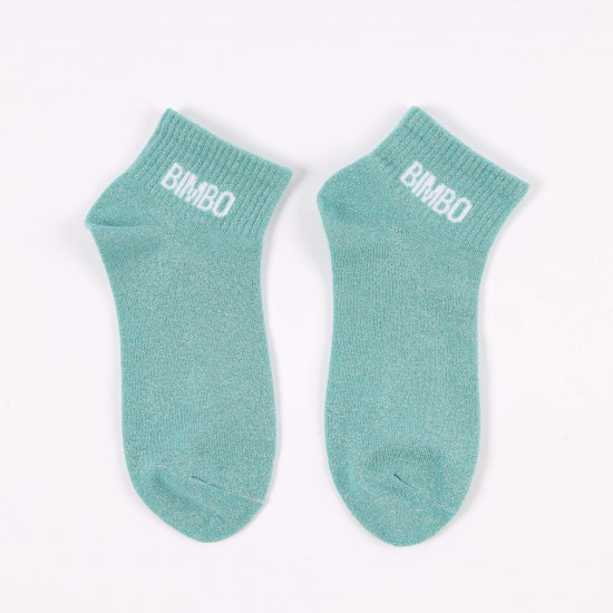 Chaussettes pailletées avec texte original