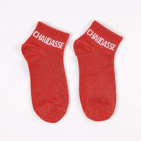 Socquettes glitter à message – Grossiste