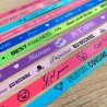 Bracelets rubans (messages)