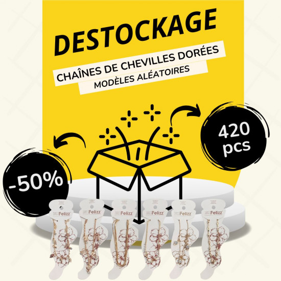 Destockage Pack Golden peg chains - 420 pieces, Random patterns