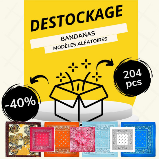 Destock Pack Bandanas - 204 Stück