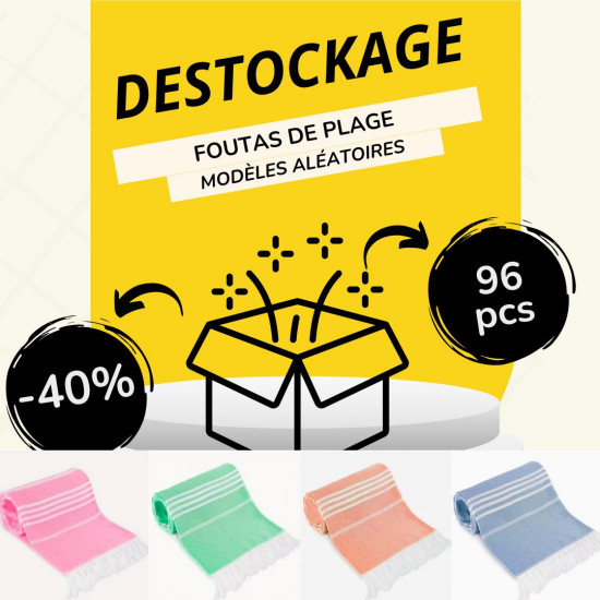 Confezione Destockage Foutas da spiaggia - 96 pezzi