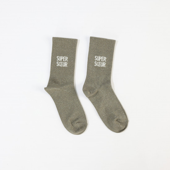 Calcetines con purpurina para mujer Super Sœur ✨ | Felizz