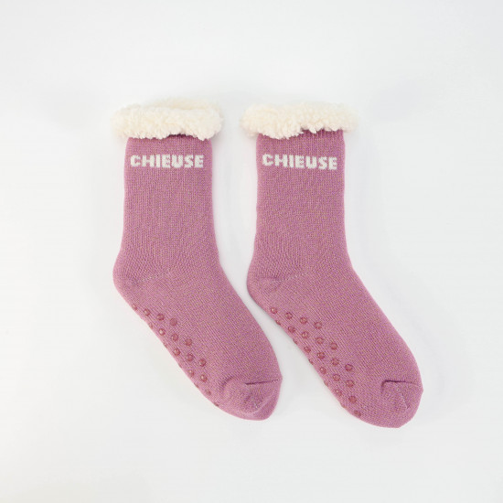 Glänzende, gefütterte Wintersocken für Frauen