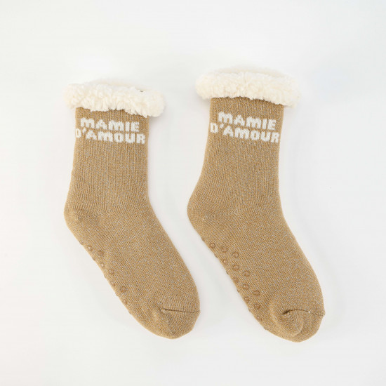 Chaussettes cocooning hiver femme à paillettes