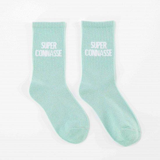 Socken mit Pailletten Frau Super Connasse ✨ | Felizz