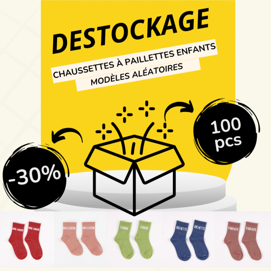 Women's glitter socks clearance pack - 100 pieces