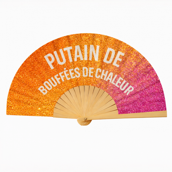 Éventail tendance avec texte fun | Collection Felizz