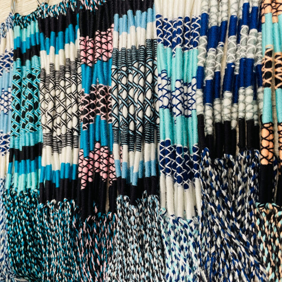 Wholesaler fancy bracelets, Lot of blue tones brazilian cotton bracelets - Felizz