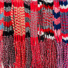 Lotto di braccialetti in cotone brasiliano dai toni rossi