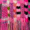 Lotto di braccialetti in cotone brasiliano dai toni rosa