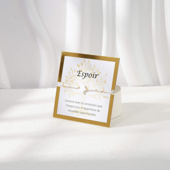 Bracciale fantasia chic con messaggio d'ispirazione