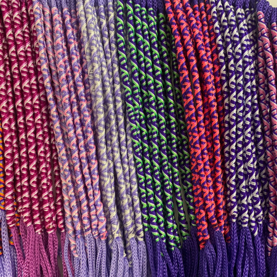 Lot tons violets bracelets brésiliens nylon pour détaillant - Felizz