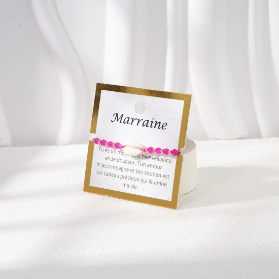 Bracelet Élégant avec Carte Message Dorée