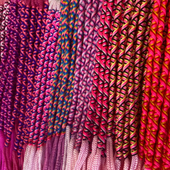 Braccialetti in nylon nei toni del rosa, offerta all'ingrosso - Felizz