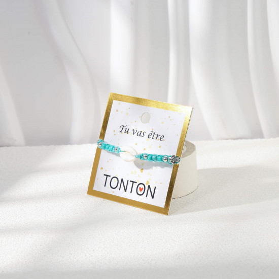 Fancy bracelet on gold card to give as a gift