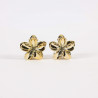 2 kleine Klammern goldene Blumen