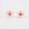 2 Small red flower clips