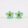 2 kleine Klammern Blumen blau