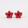 2 Petites pinces fleurs cerise