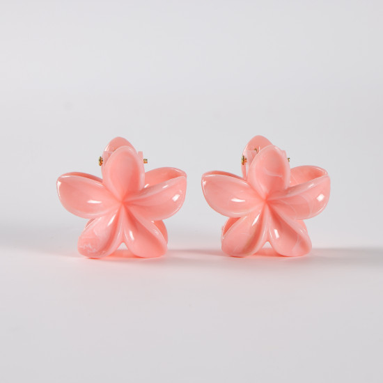 Set di 2 fermagli a forma di fiore per capelli
