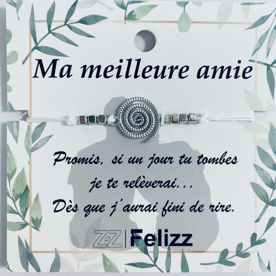 Fournisseur bijoux fantaisies, bracelets tendresse "Meilleure amie"- Felizz