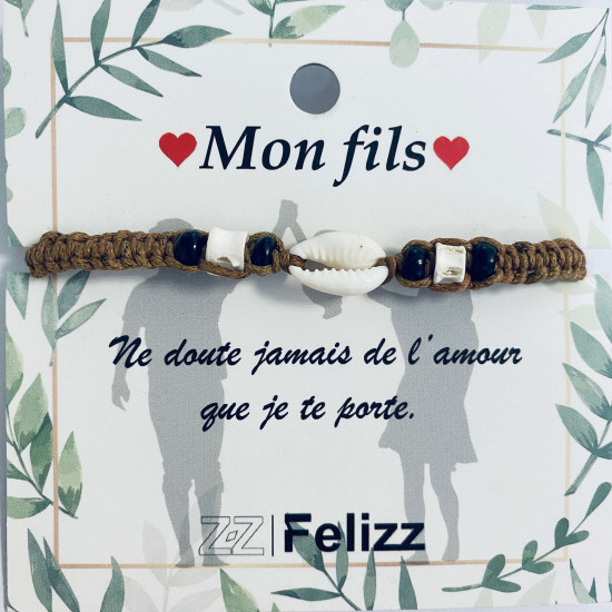 Supplier of costume jewelry, "Mon fils" bracelets - Felizz