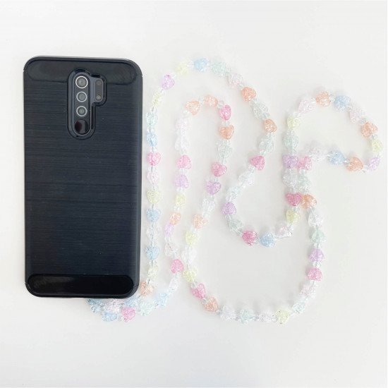 Wholesaler trendy phone jewelry, long hearts model - Felizz