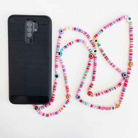 Wholesaler trendy phone jewelry, long heishi model - Felizz