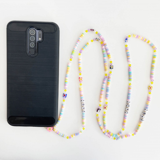 Wholesaler trendy phone jewelry, long heishi model - Felizz