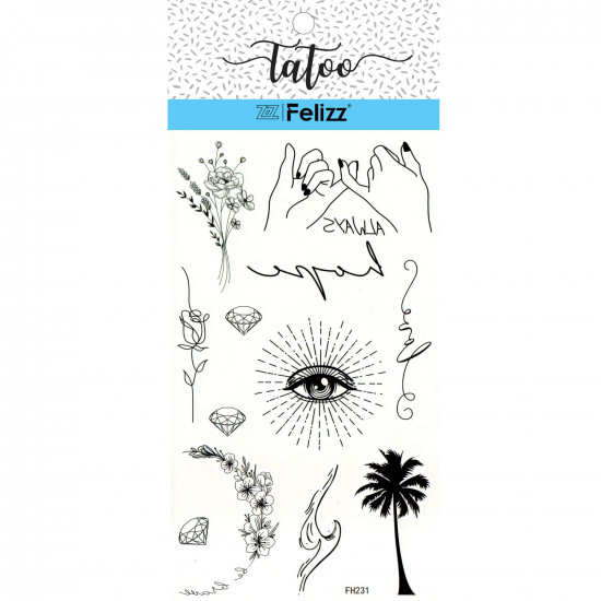 Tatuajes efímeros al por mayor, para profesionales FH231 - Felizz