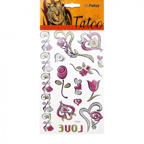 Wholesale ephemeral tattoos, for professionals GC035- Felizz
