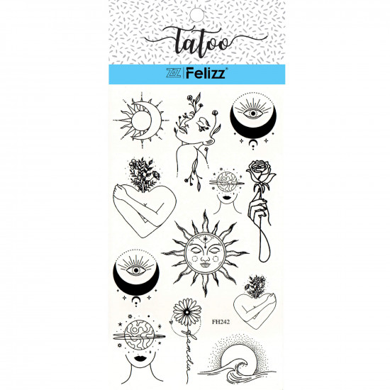 Wholesale ephemeral tattoos, for professionals FH241 - Felizz